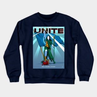 Unite For A Global Victory Poster Crewneck Sweatshirt